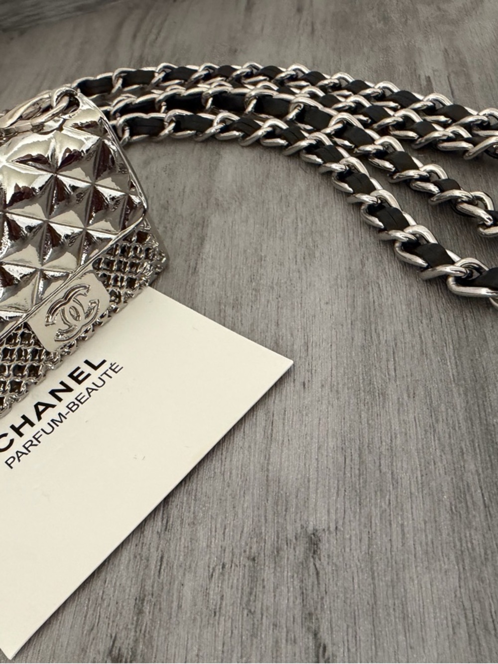 CHANEL Silver Micro Bag Necklace/Belt - Picture 7 of 10